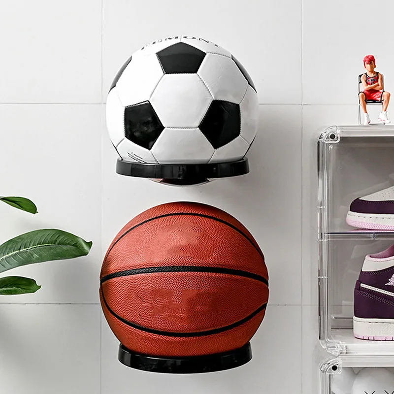 Wall Mounted Basketball Storage Rack Plastic Multi-purpose Football Display Shelf Ball Holder Space Saving Living Room Decor