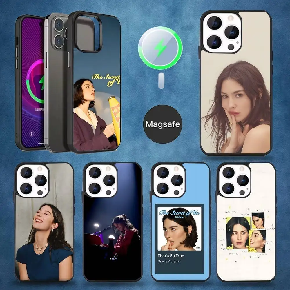 

G-Gracie Singer A-Abrams Phone Case For iPhone 16,15,14,13,12,11,Pro,Max,Plus,Mini,Magsafe,Magnetic Wireless Charging Case