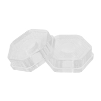 Transparent Anti-slip Rubber Pads for Home Gym Doorway Pull Up Bar End Protectors Round Handle Cover Six Angle Pair Fitness