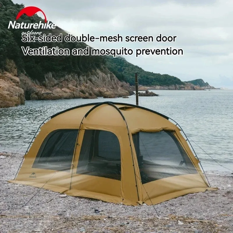 

Naturehike Camping Dome Tent Double Layer With Extended Canopy Chimney Hole for 2-3 Persons Outdoor Waterproof With Snow Skirt