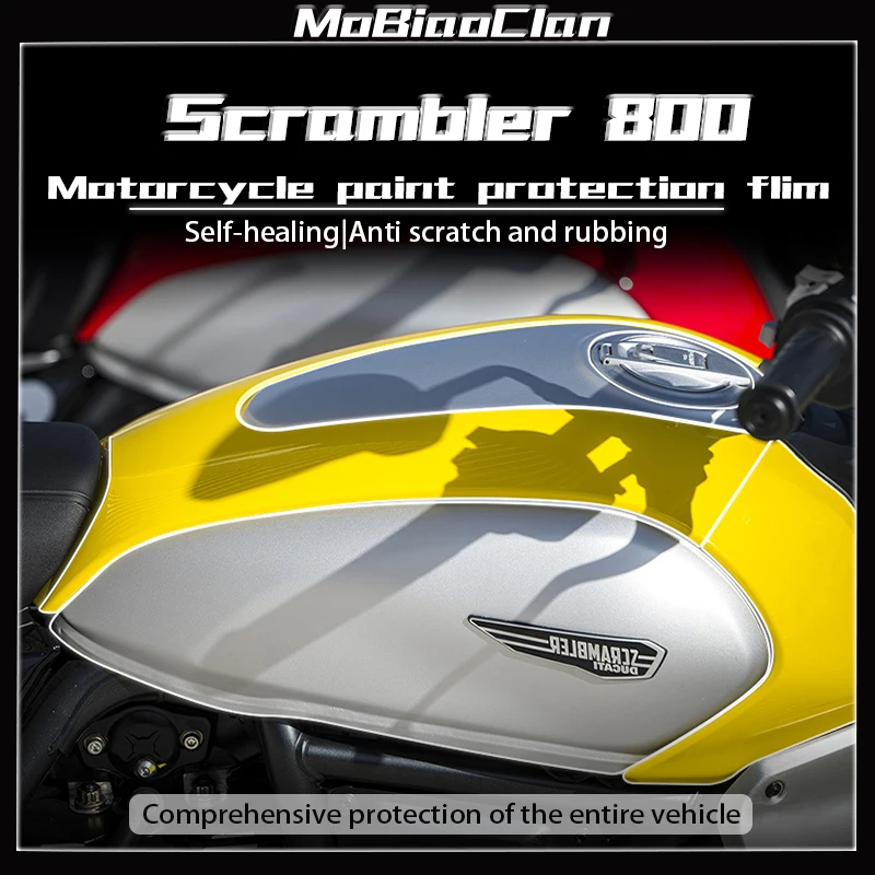 

For Ducati Scrambler 800 2024 Invisible car wrap TPU transparent protective film modification accessories