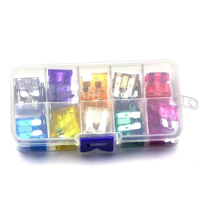 small Medium Mini Micro2 Size Blade Type Car Fuse Assortment 5/7.5/10/15/20/25/30/35A Fuse Set Auto Car Truck with Box Clip