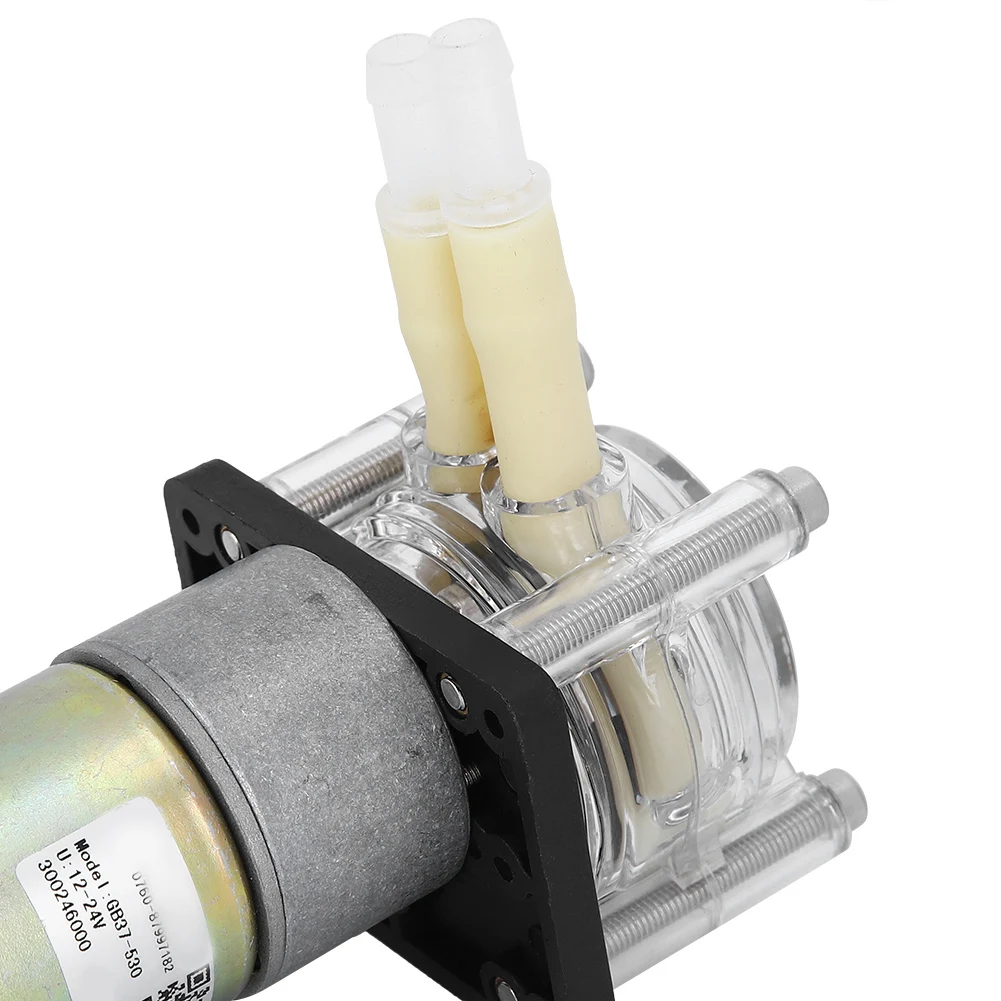Priming Pump, Peristaltic Pump Priming Stainless Steel Wheel Frame PC Transparent Head DC Motor