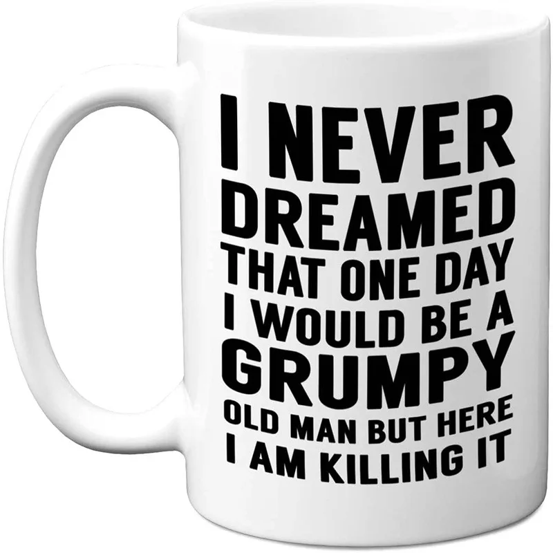 Cross-border new Amazon Grumpy Old Man the elderly ceramic coffee mug tea cup