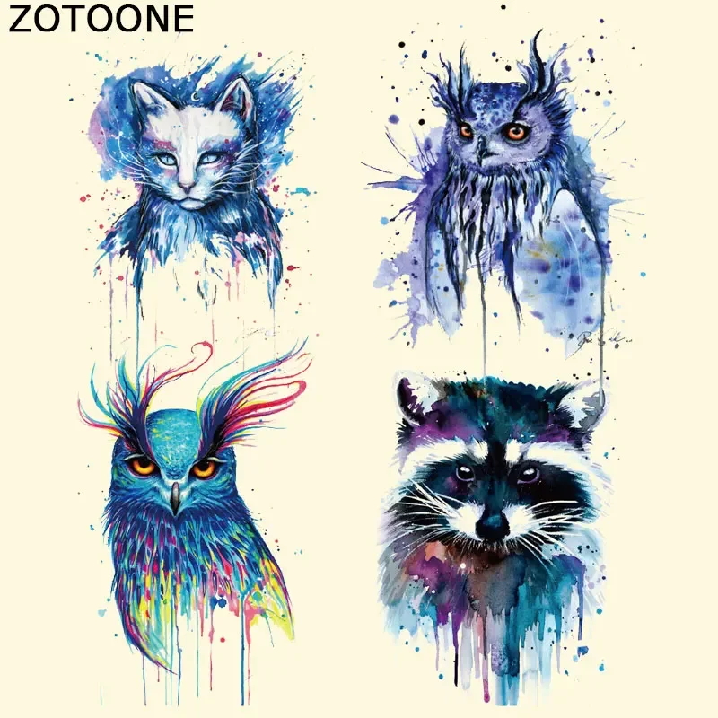 Нашивки ZOTOONE для одежды, цветная нашивка в виде лисы, аксессуары для футболок, платьев, свитеров, украшения «сделай сам», нашивки с моющейся аппликацией