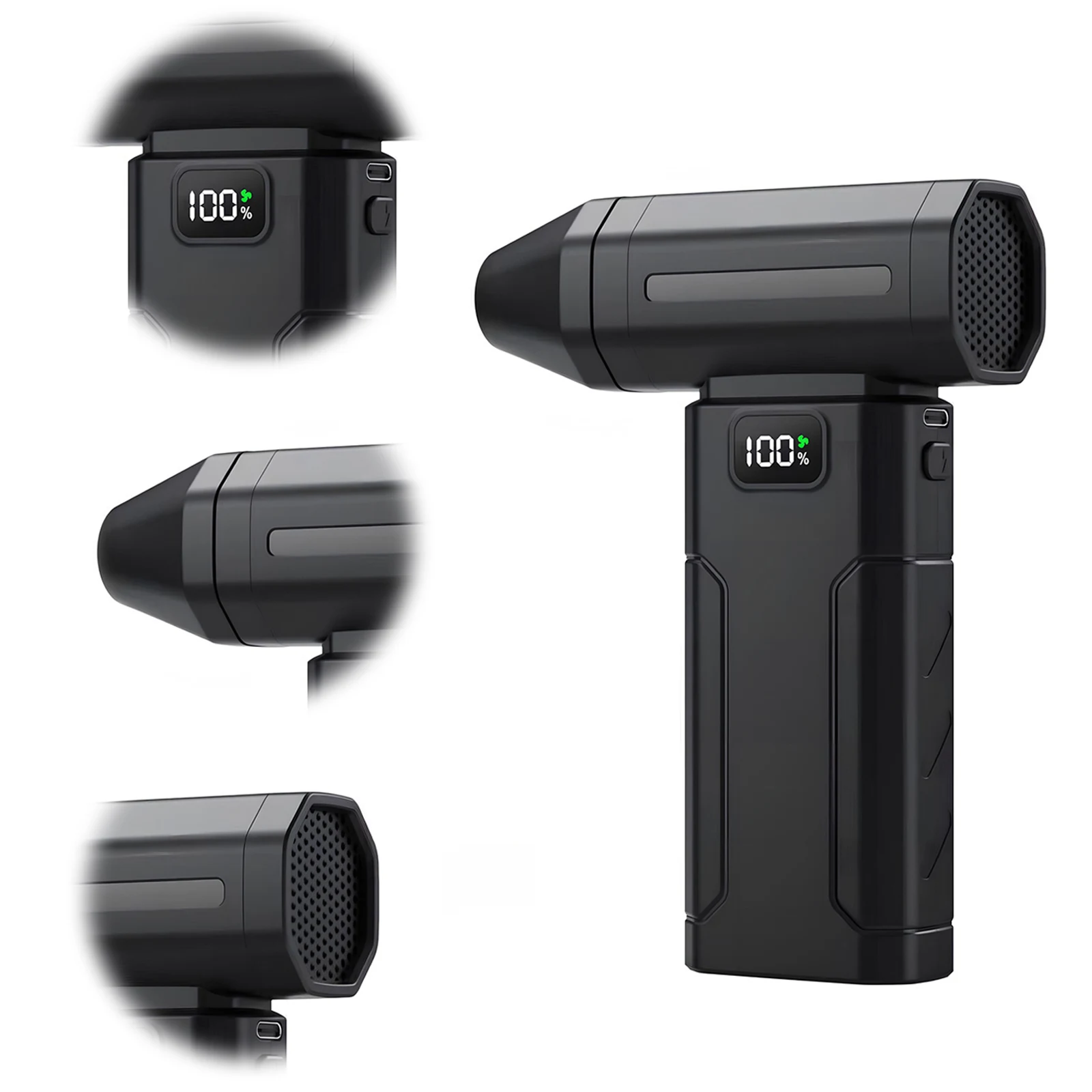 

Мощный воздуходув 5-скоростной, ручной, портативный, электрический, перезаряжаемый, для сдувания пыли из автомобиля, компьютера, дома, офиса