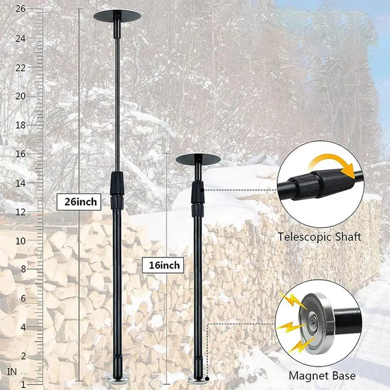 

Adjustable Firewood Gauge The Original Patented Firewood Measuring Tool Pound Pulling Force Magnet attaches to Any Chainsaw Bar