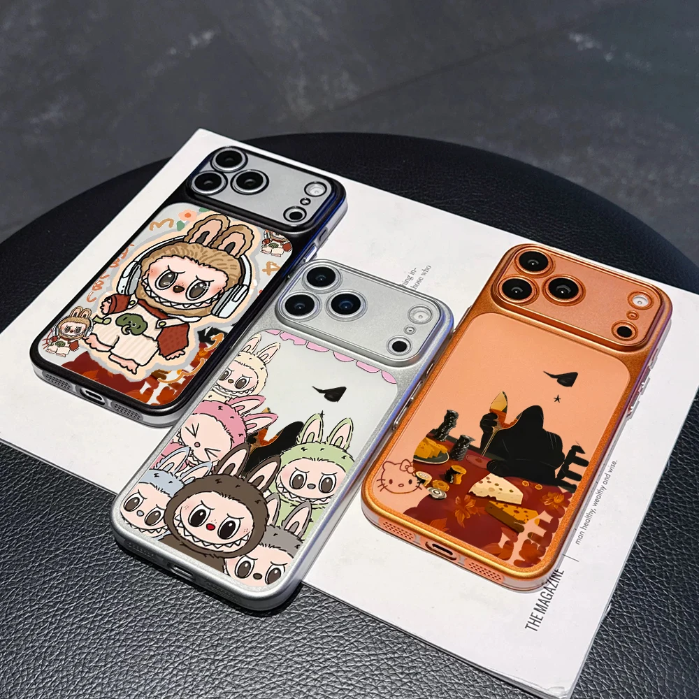 Lustige Schwarze Katze Niedliche Mattierte Hülle für iPhone 13 15 16 Pro Max Hüllen iPhone 17 12 ProMax 11 14 16 17 Plus 17 Air Plating Fundas – Detail 2