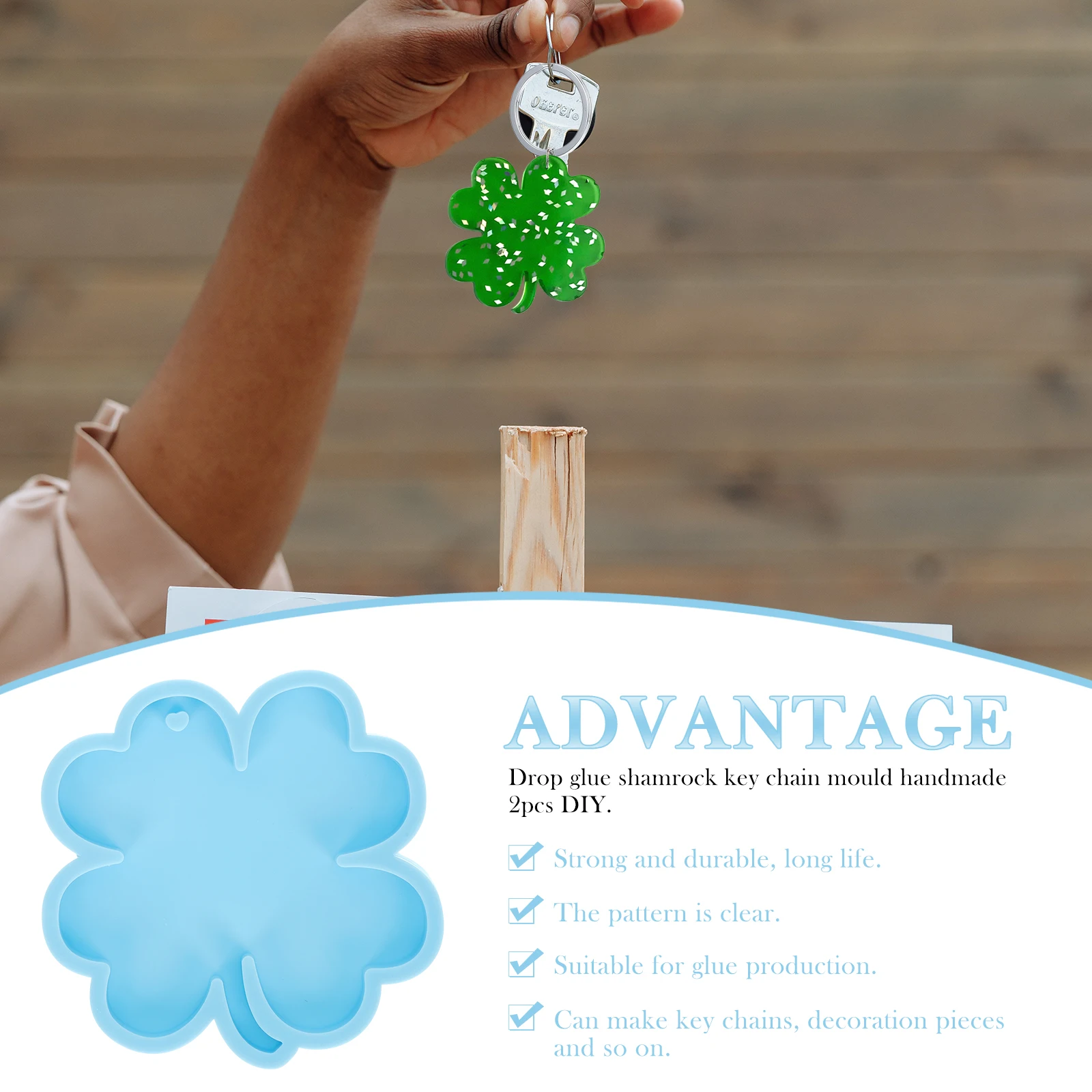 

2Pcs Silicone Mold for DIY Keychain Resin Projects Delicate Key Pendant Crafting Reusable Flexible Mold Set