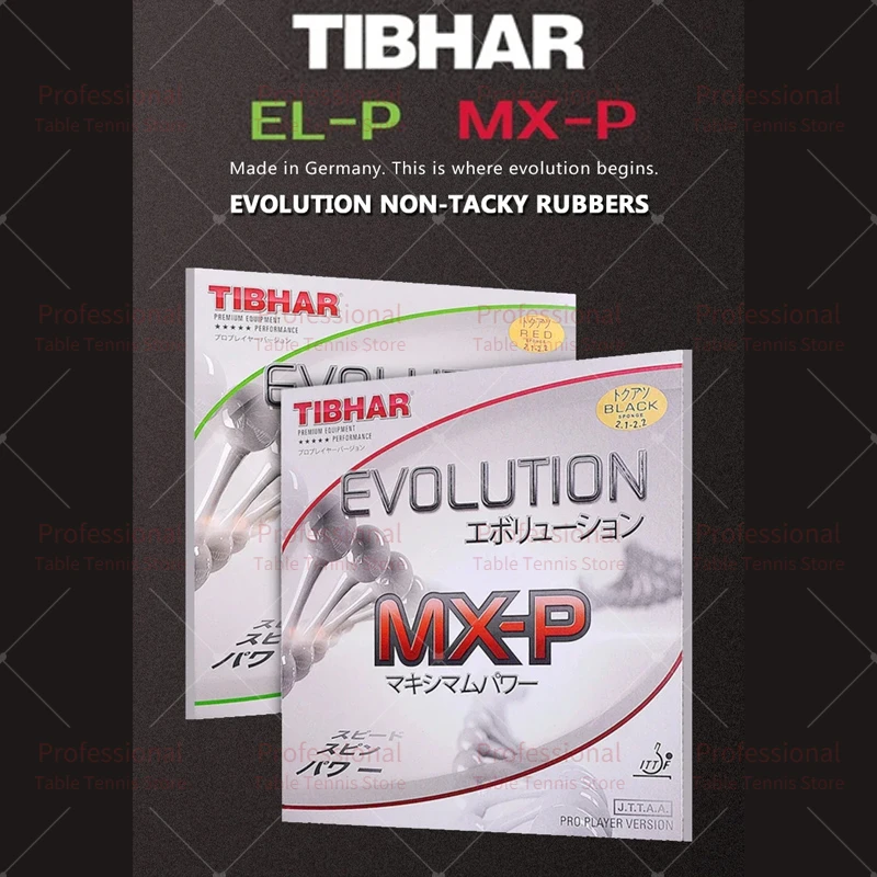 Tibhar-Evolution EL-P卓球ゴム,プロ,無毒,ピンプルイン,ピンポン,クイックアタック,オリジナル