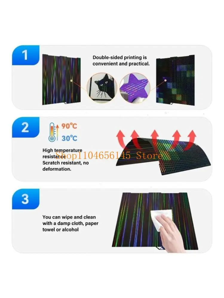 

5ASD 256X268 мм двойной боковой лист PEI -печать Магнитная сборка PEI Presce Steel для 3 -аксессуаров принтера