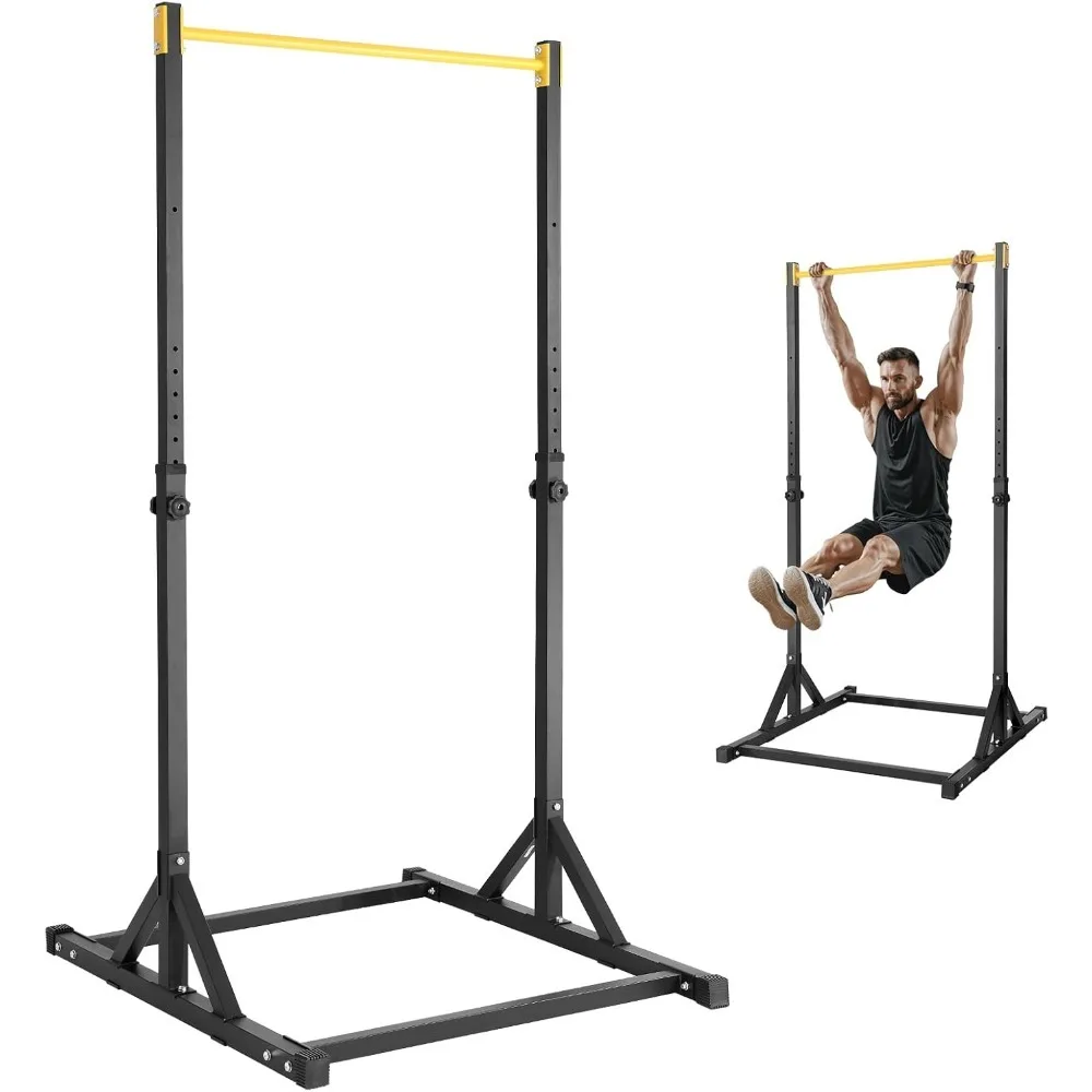 

Power Tower Dip Station, 8-Level Height Adjustable Pull Up Bar Stand, Multi-Function Strength Training Workout Equipment