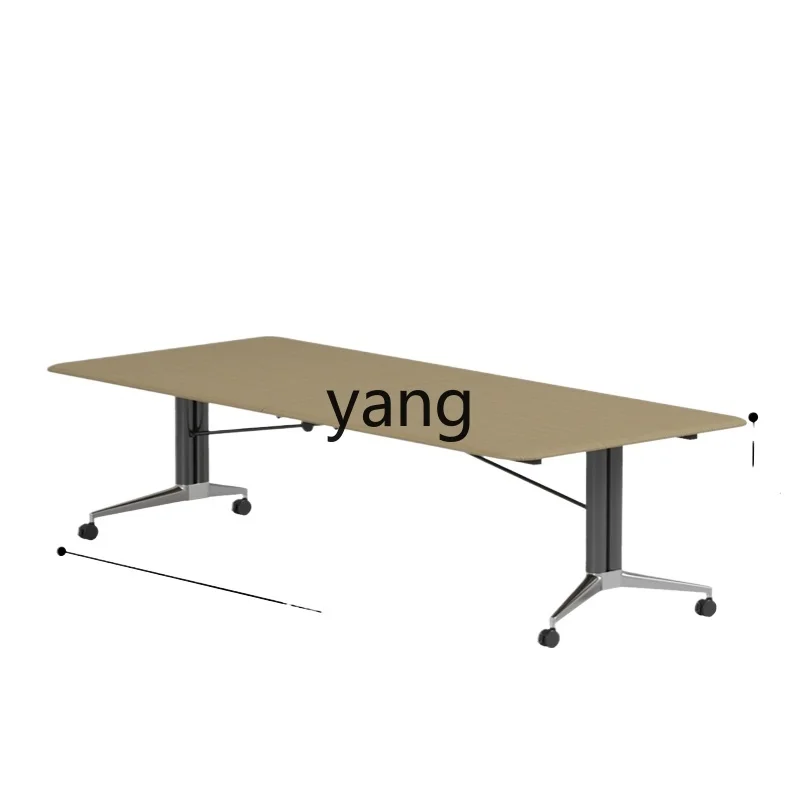 LM folding conference table and chair combination movable splicing desk