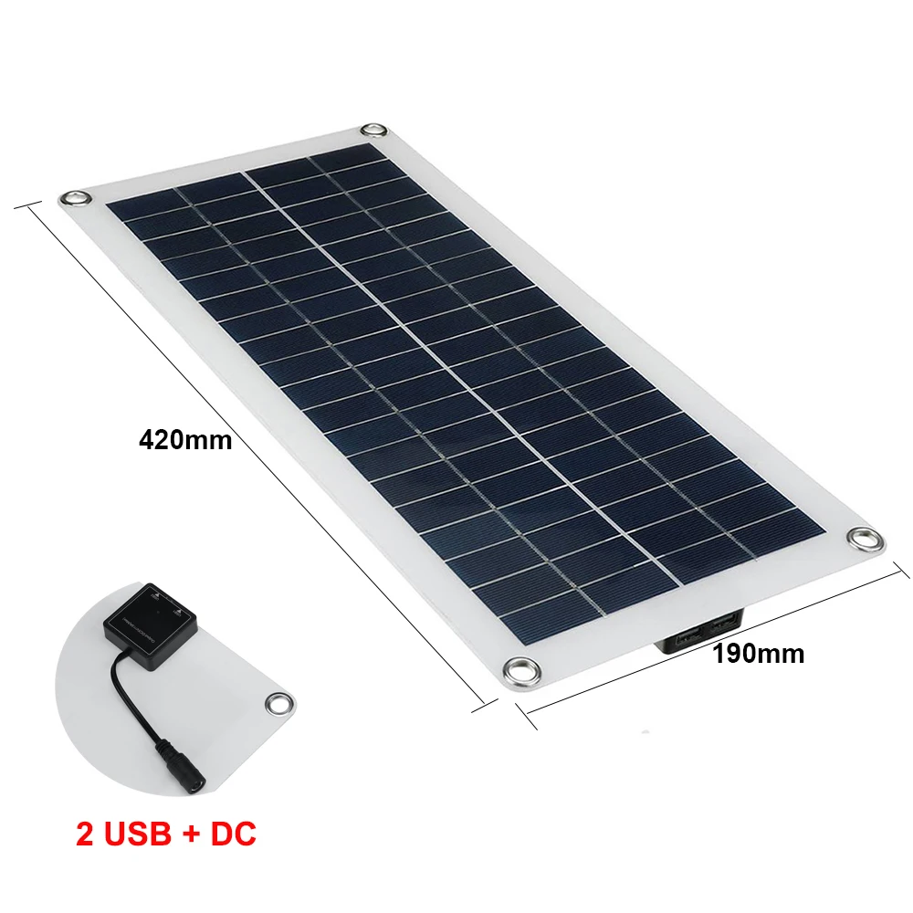 Panel słoneczny 12V USB 5V Kontroler ogniw słonecznych Przenośny panel słoneczny do telefonu RV Samochodowa ładowarka MP3 PAD Zasilanie baterii