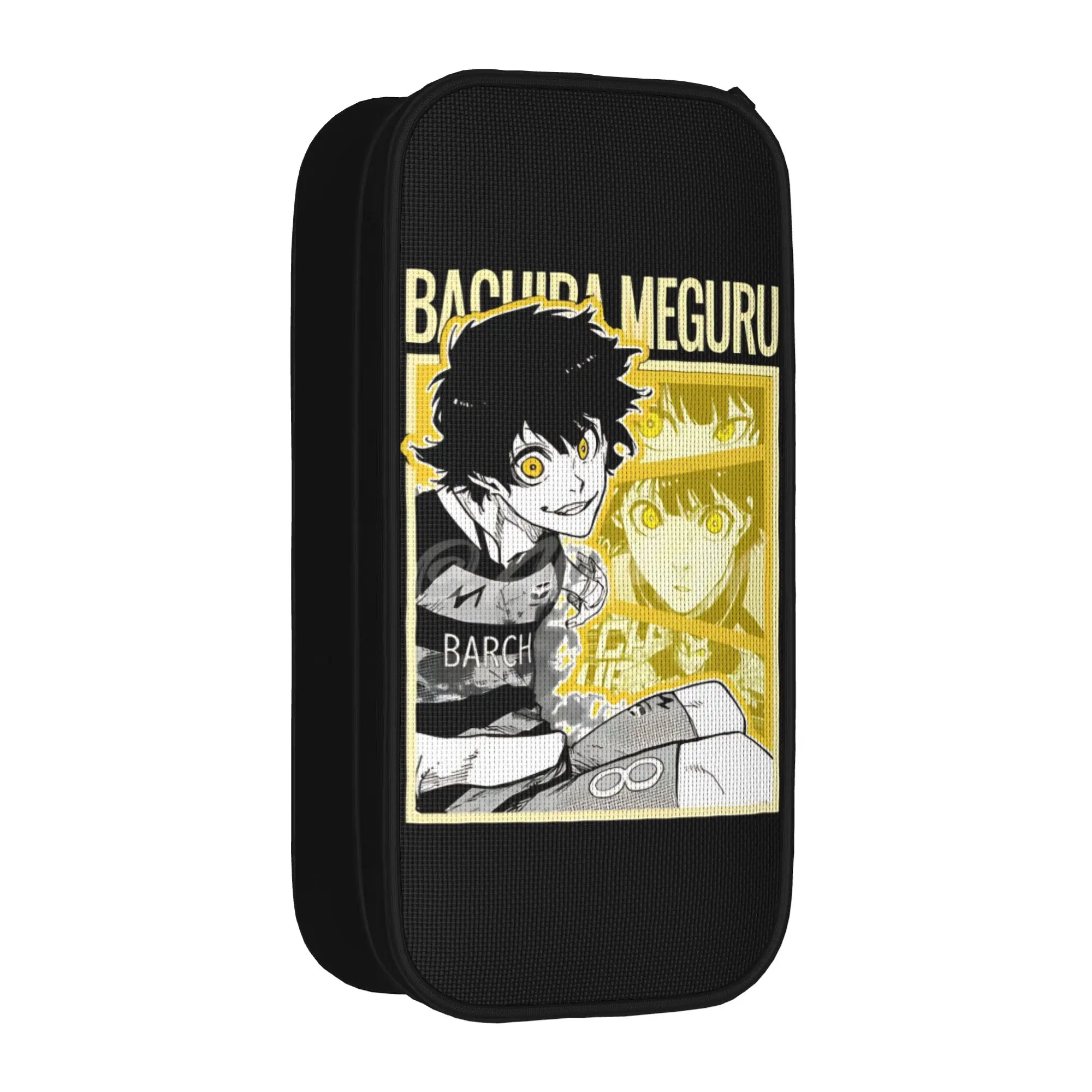Estuche para lápices Bachira Meguru Blue Lock, nuevas bolsas para lápices para niñas y niños, estuches para lápices con cremallera para estudiantes de gran capacidad