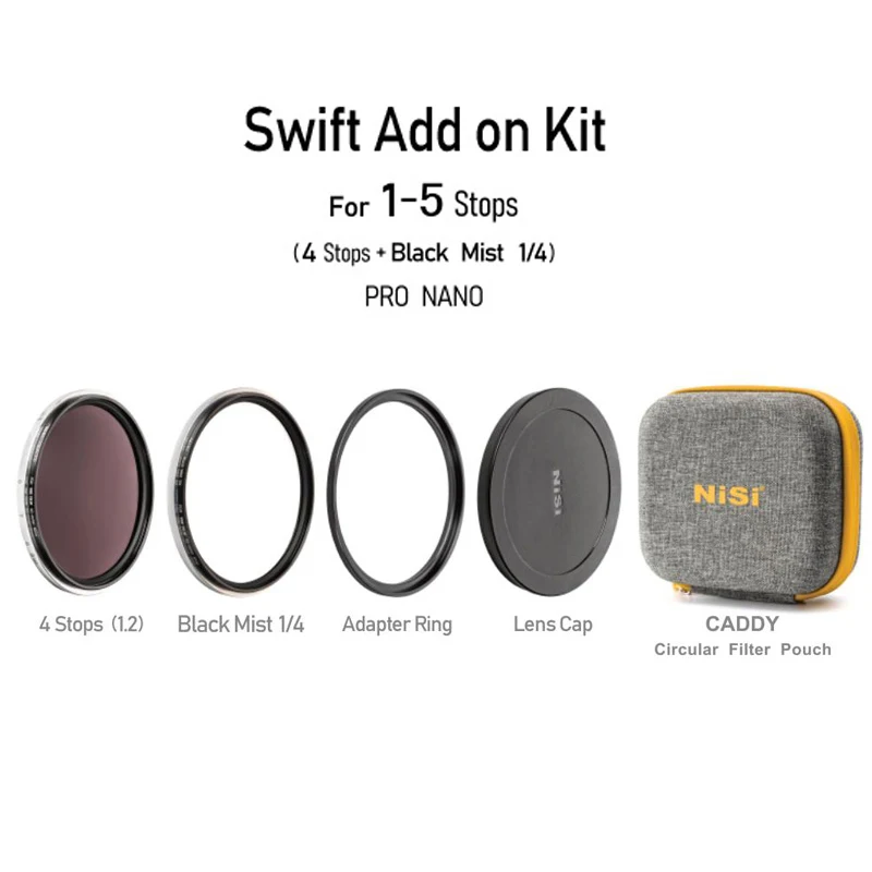 ポートレート、写真カメラフィルター、変数NDミラー、照合カラー、ND1-9 ND1-5、49mm、52mm、58mm、67mm、77mm、82mmのnisiコンビネーションセット