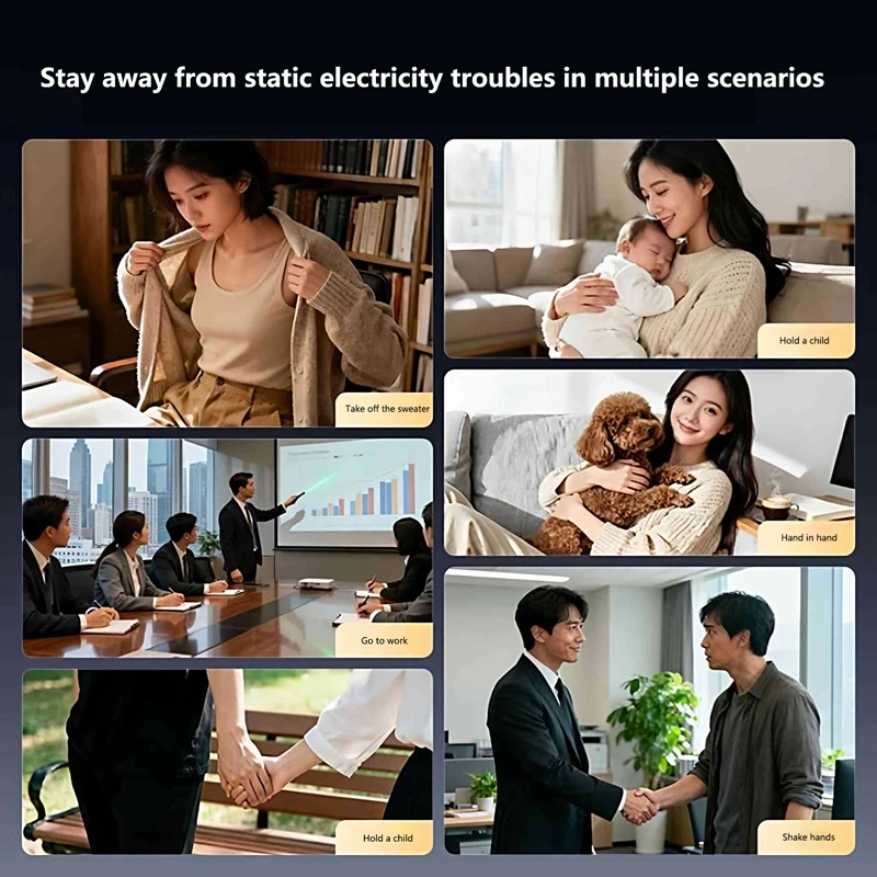 Midea Anti-Static Wristband Wireless Body Static Eliminator Adjustable Built in Battery for All Day Protection Winter Men Women #6