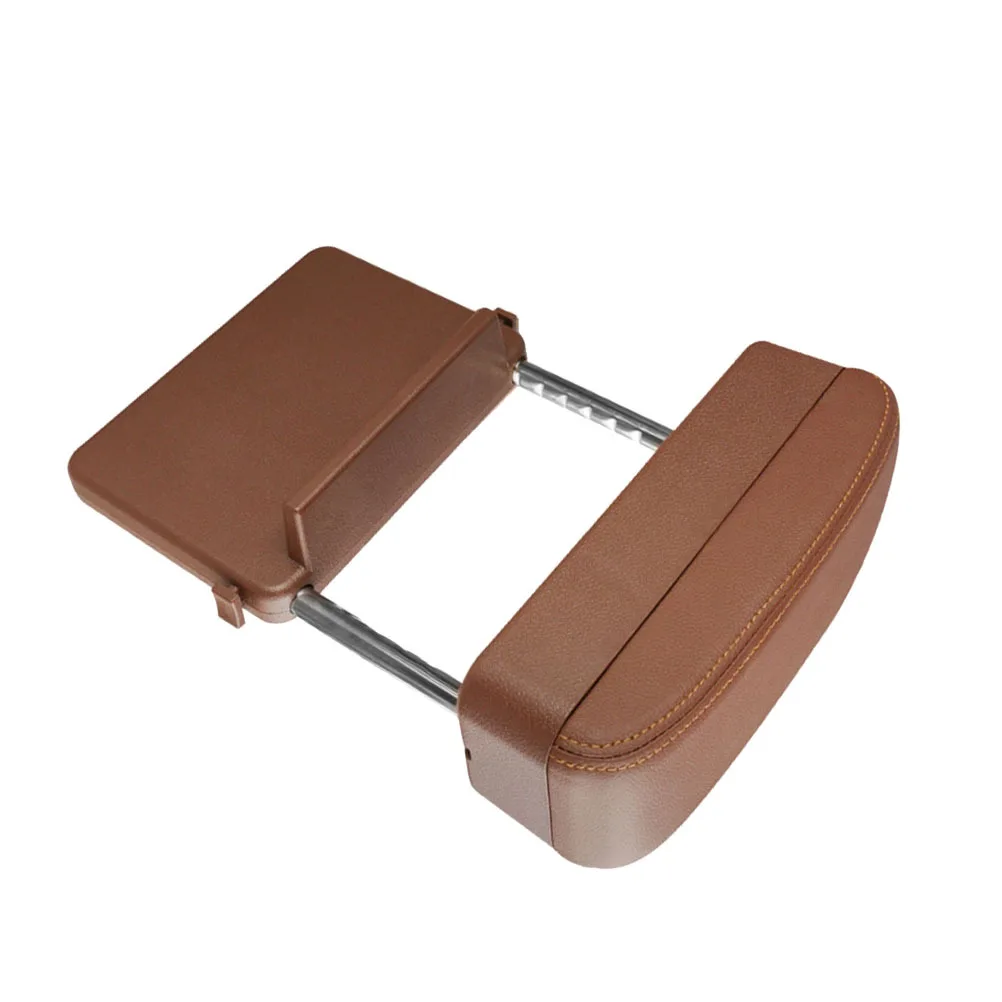 

Adjustable Multifunction Car Armrest Box Durable Material Easy Install No Drilling Storage Space For Long Brown Car