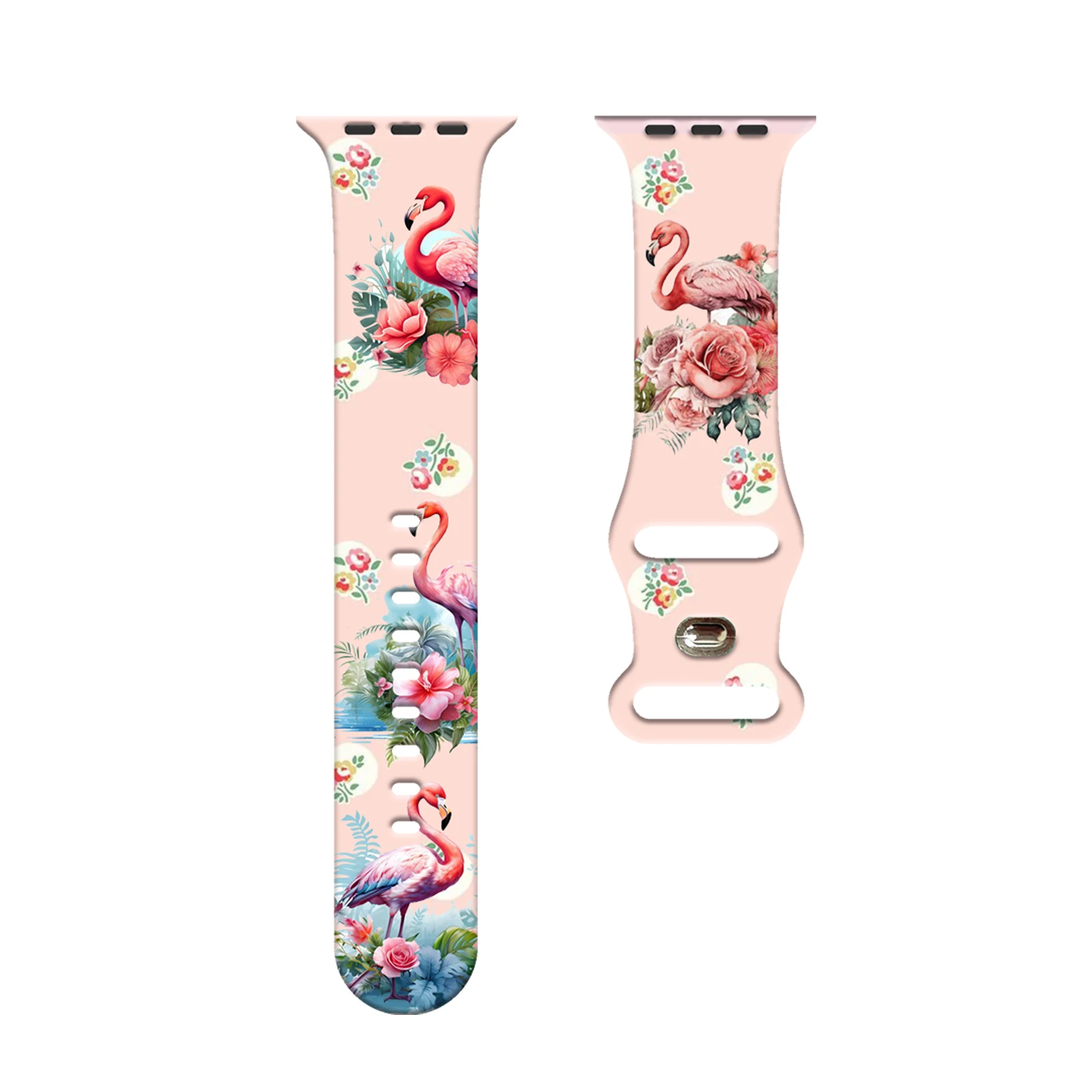 플라밍고 프린트 애플 워치 스트랩 이미지