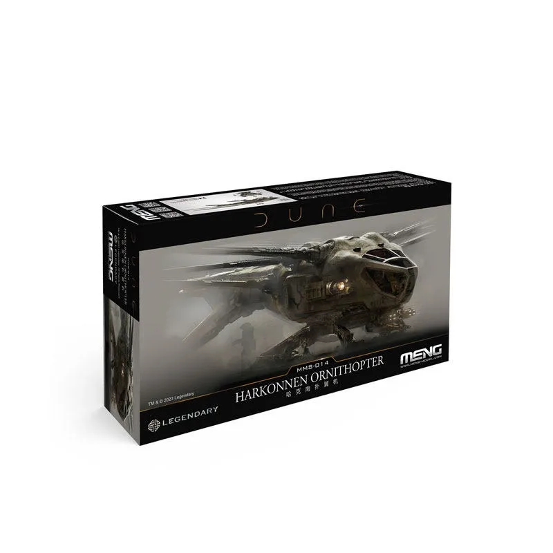MENG MMS-014 Dune Harkonnen Ornithopter Plastic Assembly Model Kit Glue Free Color Separation Sci-Fi Collectible Hobby Toy