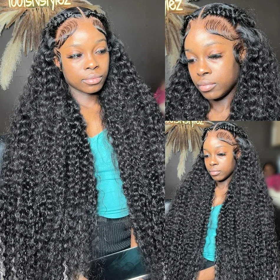 

13x6 13x4 360 HD Transparent Lace Frontal Human Hair Wigs Curly 180 Density 5x5 4x4 Lace Closure 30 Inch Deep Wave For Women