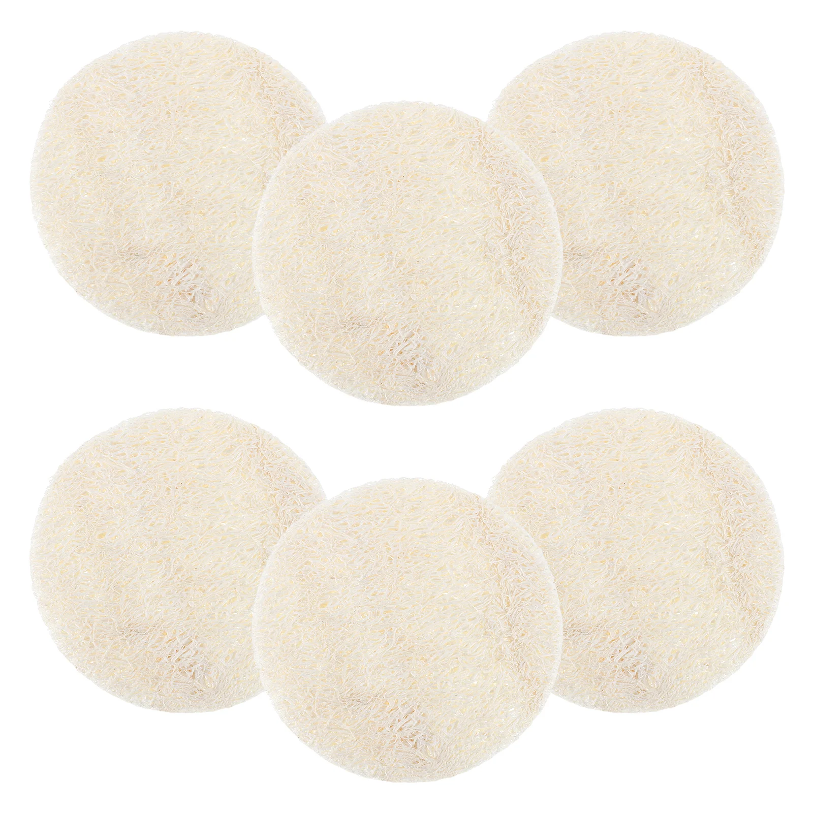 

6pcs Loofah Face Cleansing Wipes 5 5cm Round Gentle Exfoliating Rag Deep Cleaning Facial Scrubber Bath Body Care