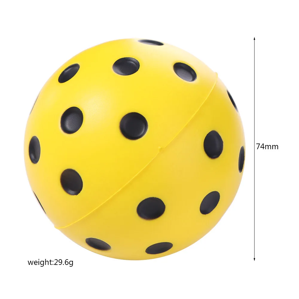 74mm Schuim Pickleballs Oefenballen Hoge Elasticiteit Lage Decibel Stille Pickleball Ballen Lichtgewicht Slagvast