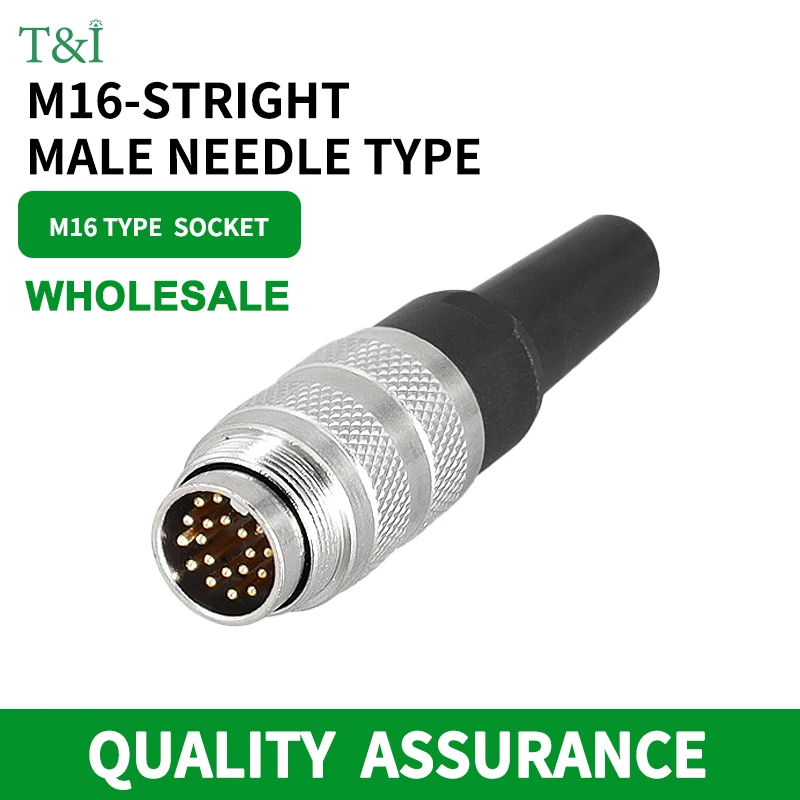 

5/10/20PCS official aviation straight female plug IP67 waterproof M16-2 3 4 5 6 7 8 12 19 24 pins metal connector