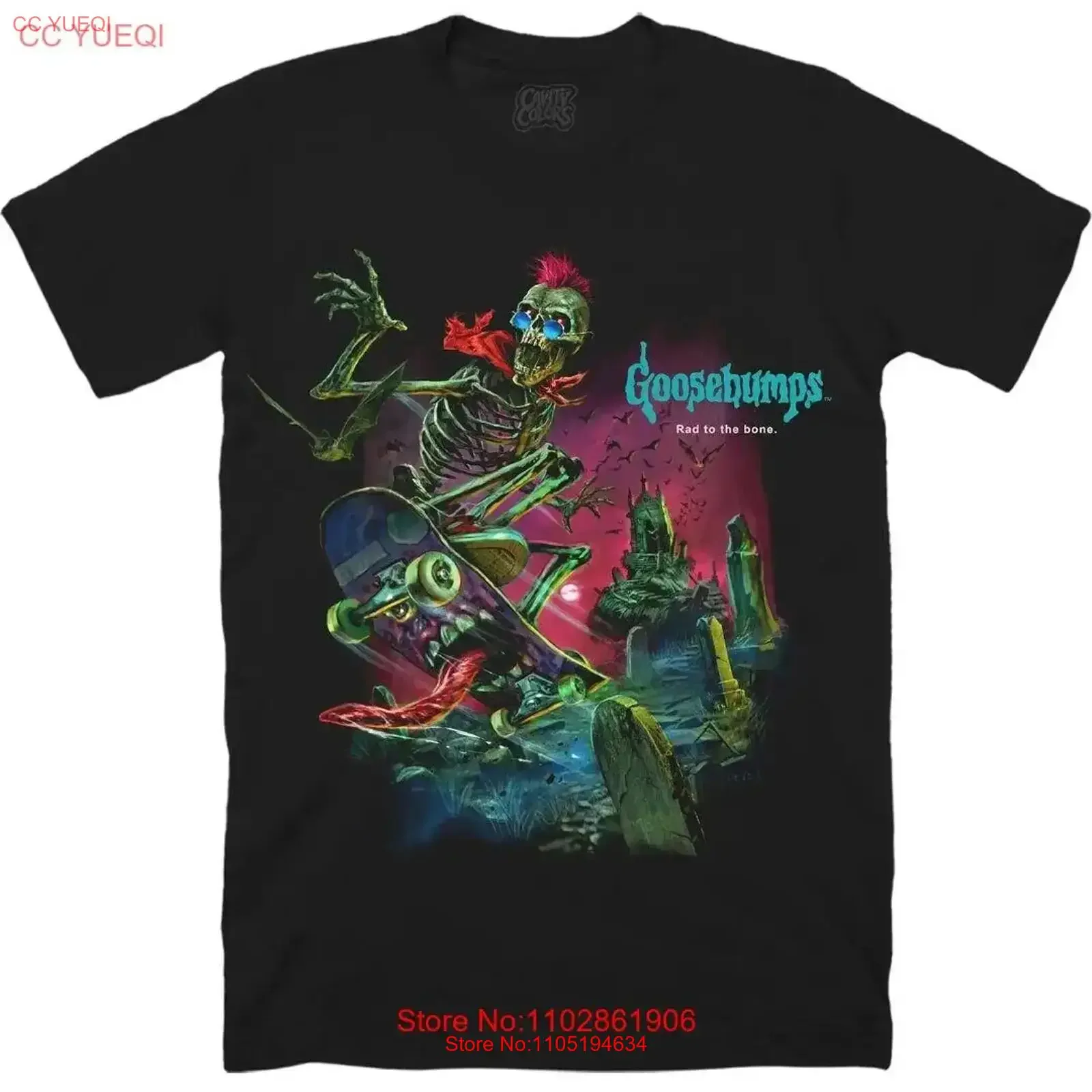 GOOSEBUMPS CURLY SHREDS T SHIRT vintage Washed Casual Breathable Soft Versatile graphic homme Slightly fashion Unisex
