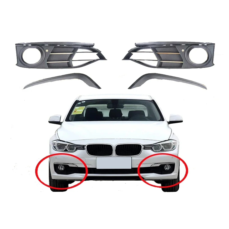 

Front Partially Open Grid Fog Light Grille Left/ Right for BMW F34 GT320 GT328 GT330 GT335 2012-2015