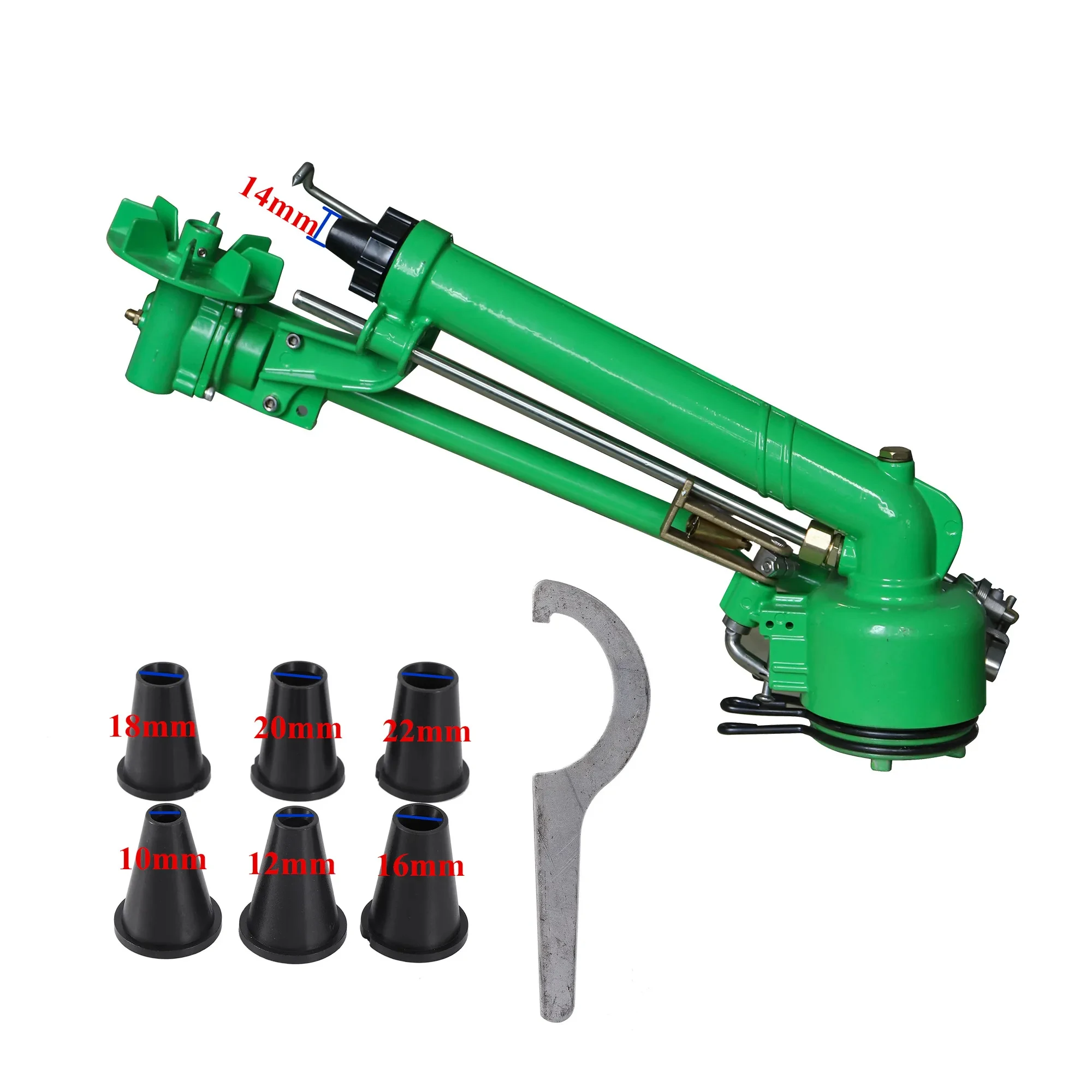 Custom 1.5 Inch DN40 Female Thread Rain Gun Sprinkler Watering Gun Sprinkler Agriculture Irrigation Rain Spray Gun