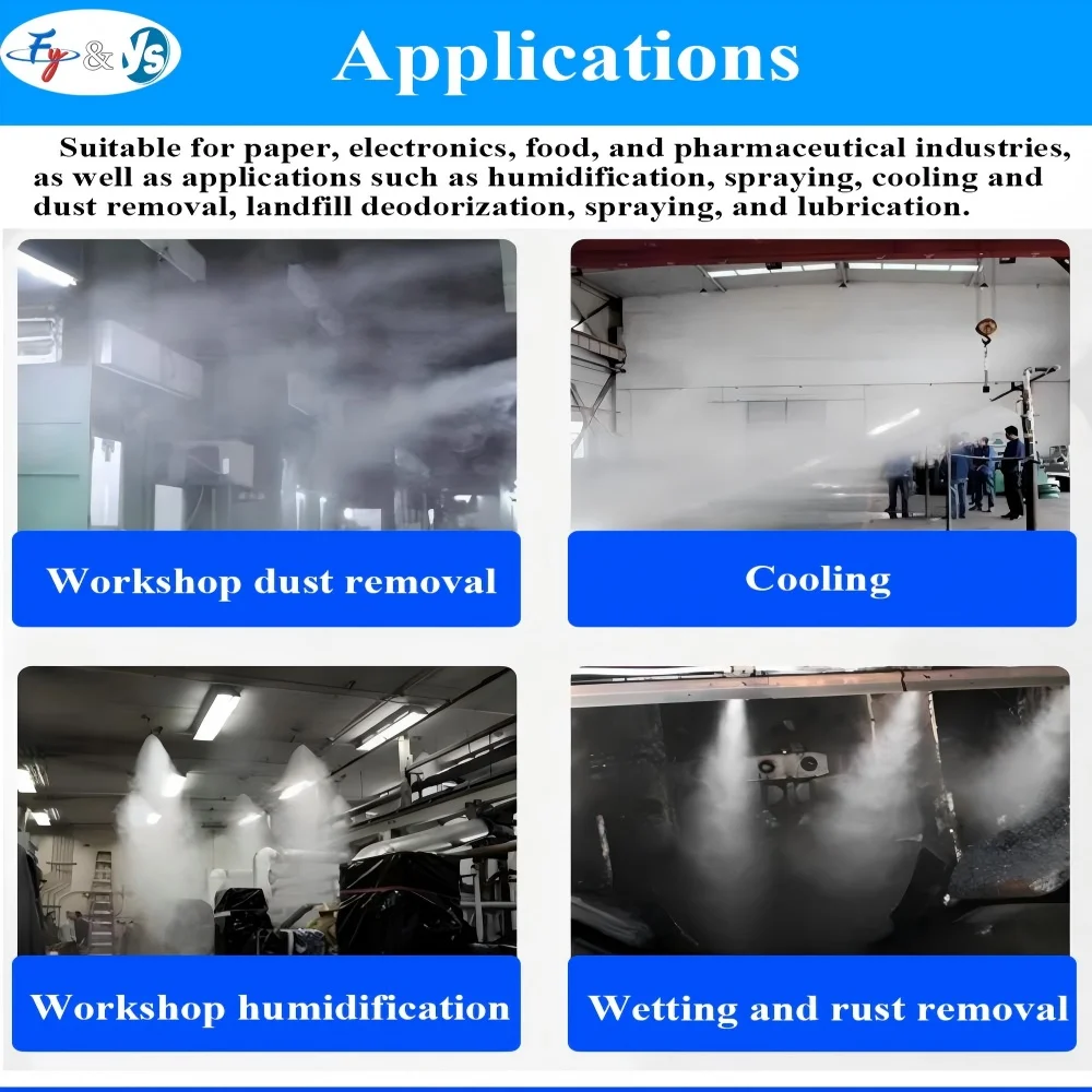 1/2 1/4 1/8 JBC Back Connection Fine Mist Syphon Pressure Air Atomizing Nozzle  Industrial Humidification Cooling Dust Removal