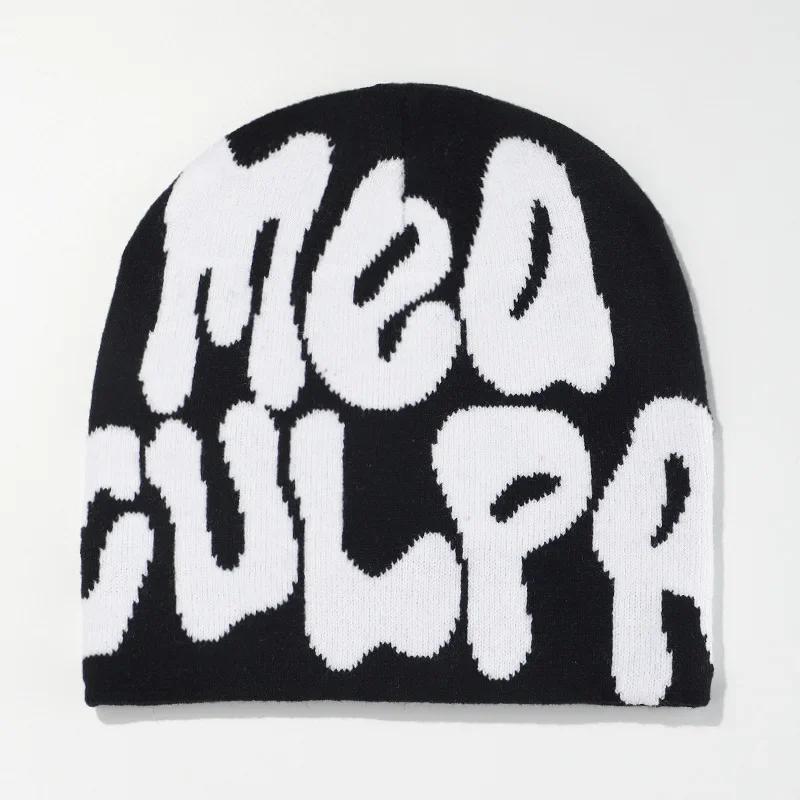 Mea Culpas Beanie hat 25 Colors Knitted Cap Letter Jacquard Hat High Quality Y2K Women Men Punk Hip-hop Design Hat Accessories