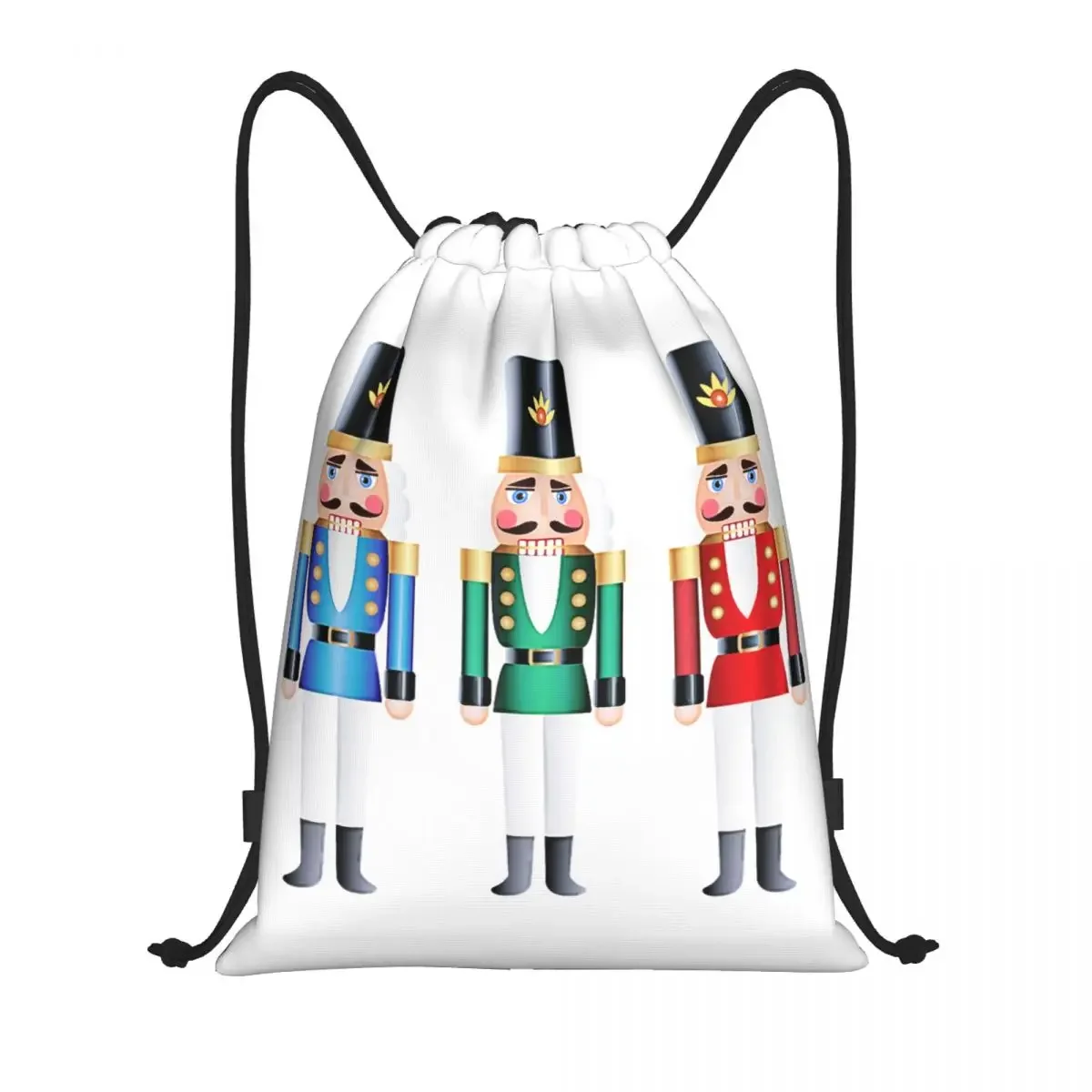 Bolso con cordón de muñeca Cascanueces para hombres y mujeres, Mochila deportiva de gimnasio portátil, mochila de compras de soldado de dibujos animados de Navidad