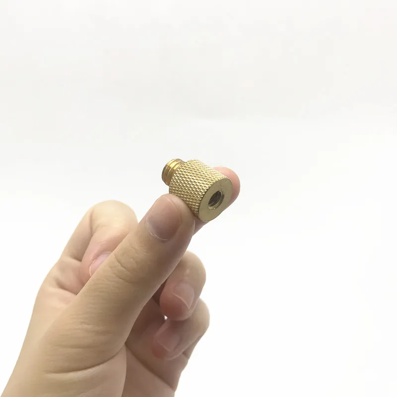 3/8 "ตัวเมียถึง1/4" ตัวผู้ขาตั้งกล้องอะแดปเตอร์สกรูเกลียวทองเหลืองขนาดเส้นผ่าศูนย์กลาง16มม. สำหรับขาตั้งหลอดไฟขาตั้งกล้อง
