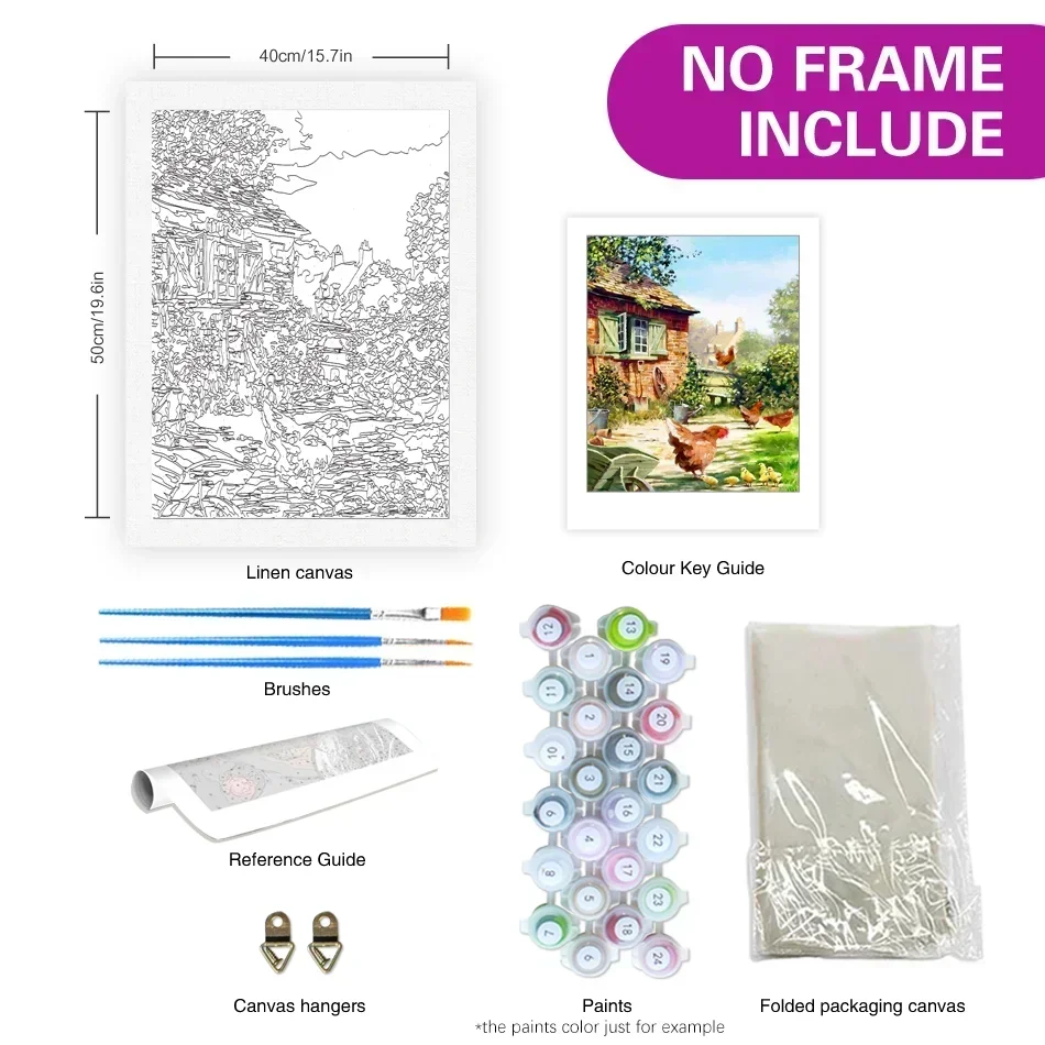 124223 Painting By Number Complete Kit Mountain Landscape Picture By Numbers Flowers Diy Gift Coloring By Numbers 40x50cm