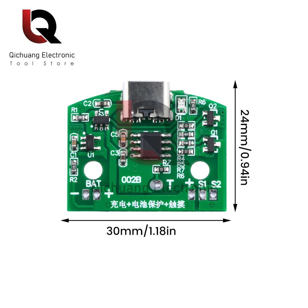 1Pcs Type-C Table Lamp Circuit Board USB Charging Three Gear Stepless Dimming LED Touch Small Night Lamp Control Module