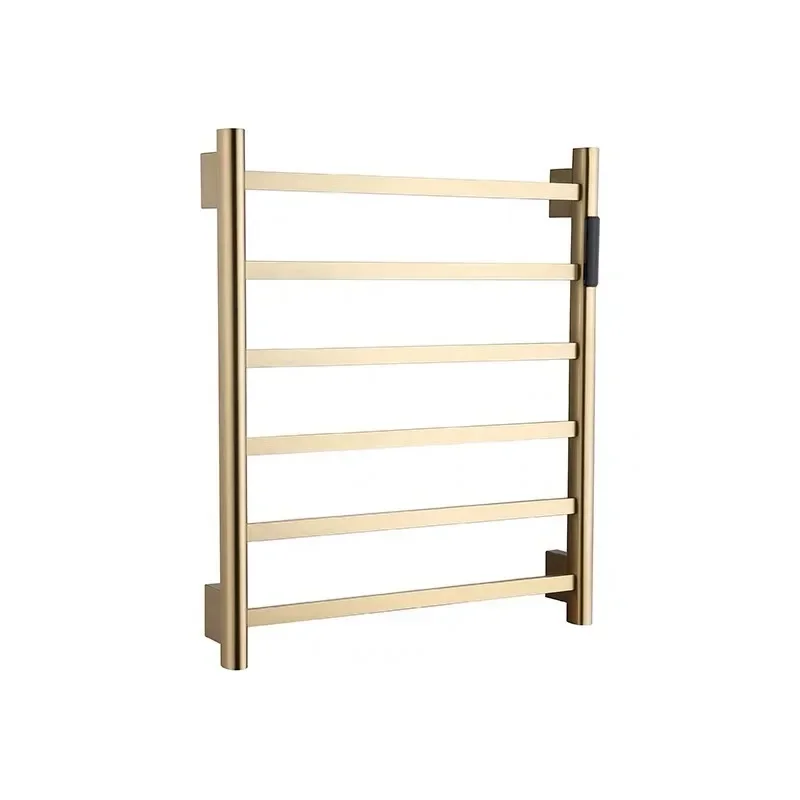 Rush gold electric towel rack, bathroom stainless steel drying heating to remove mites, regular smart towel rack