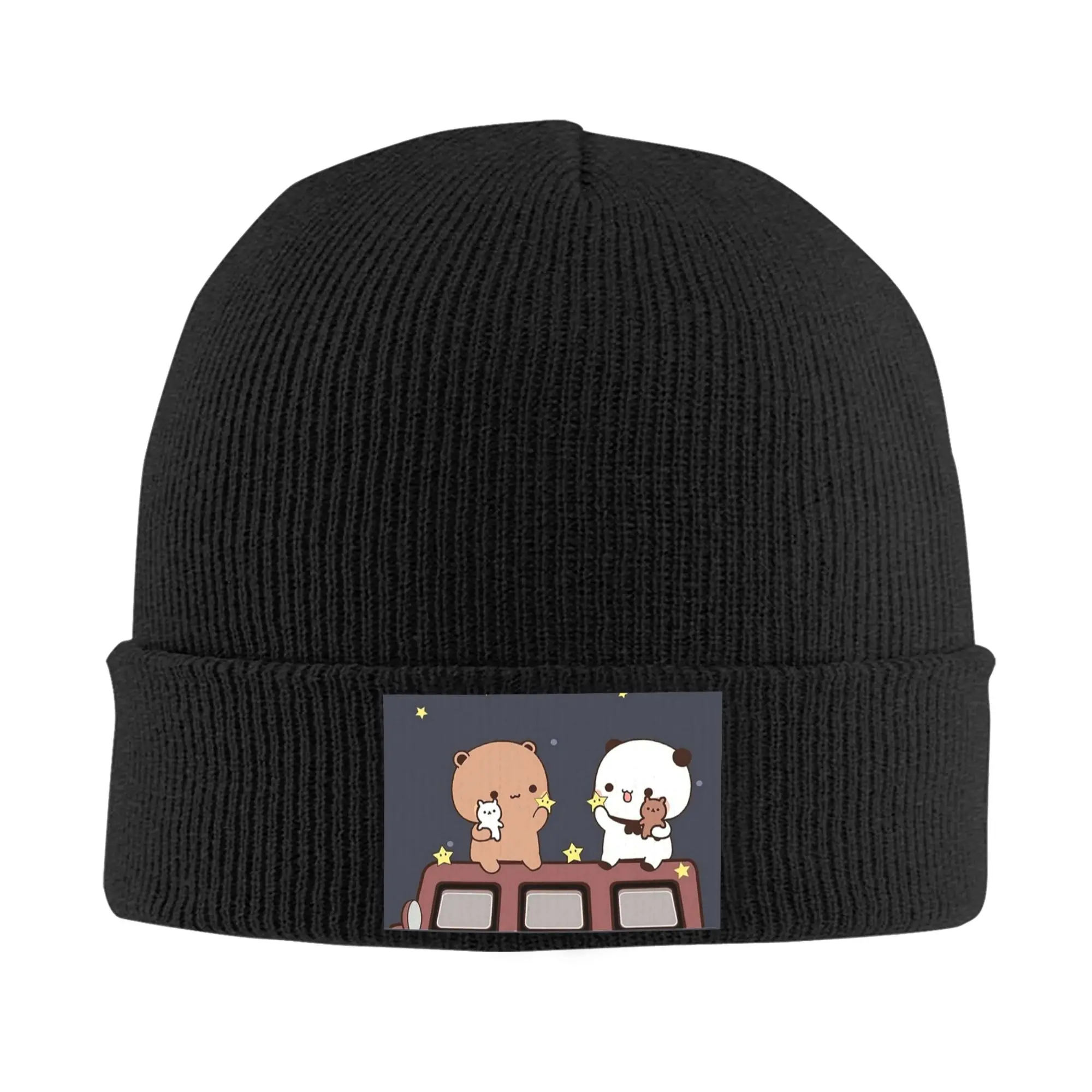 Bubu وDudu مشاهدة القمر معًا قبعة محبوكة دافئة قبعة شتوية متماسكة قبعة Skullies Beanies قبعات الهيب هوب للجنسين