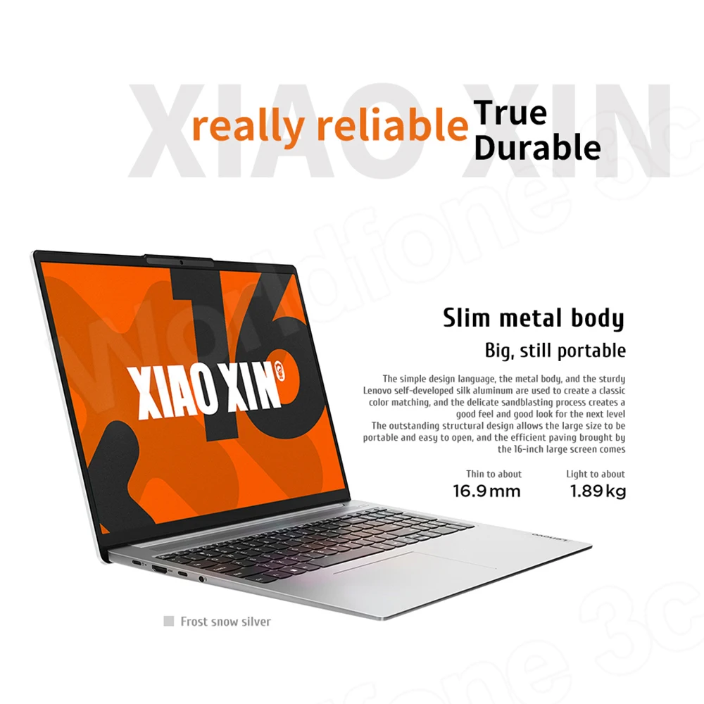 Imagem -03 - Lenovo-xiaoxin 16 Magro Laptop Amd r7 8845h Radeon 780m 16 gb 32gb 512gb Ssd 1t 16 300 Lêndeas Tela 60hz Notebook pc 2024