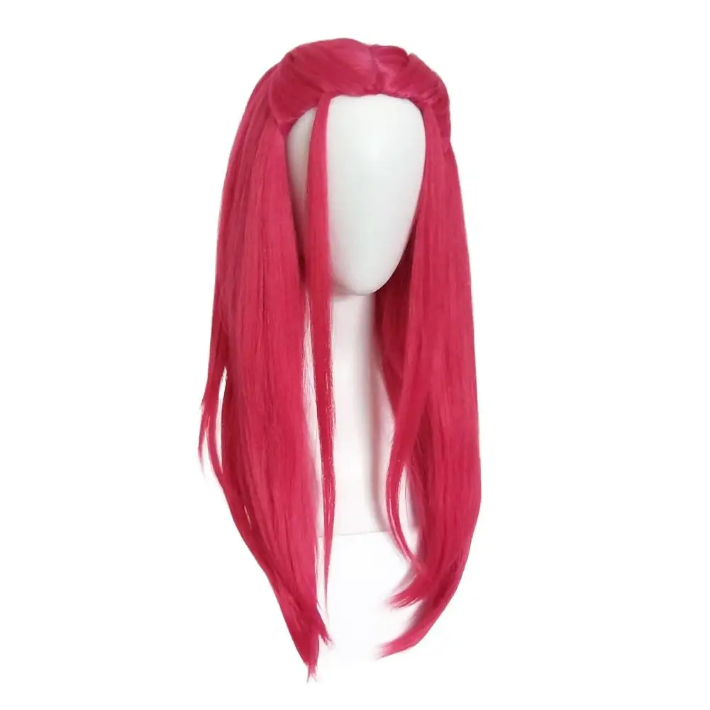 Film K-Pop Hunters Zoey Rumi Mira Cosplay Pruik Halloween Vrouwen Rose Rood Paars Halloween Synthetische Pruik Kostuum Prop
