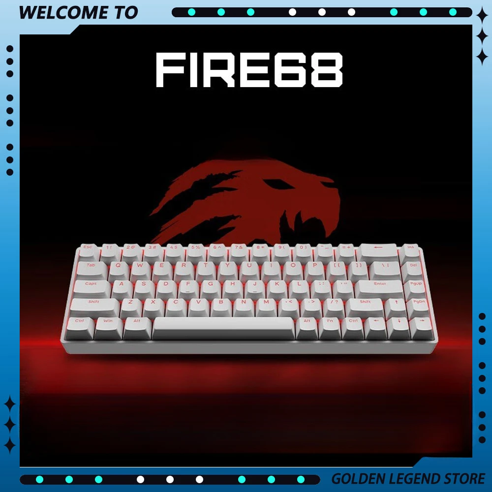 Vgn Vxe Madcatz Fire68 Ultra MADLIONS Gaming Keyboard Wired 68key 8KHZ RGB Magnetic Axis Customized Mechanical Keyboard PC Gifts