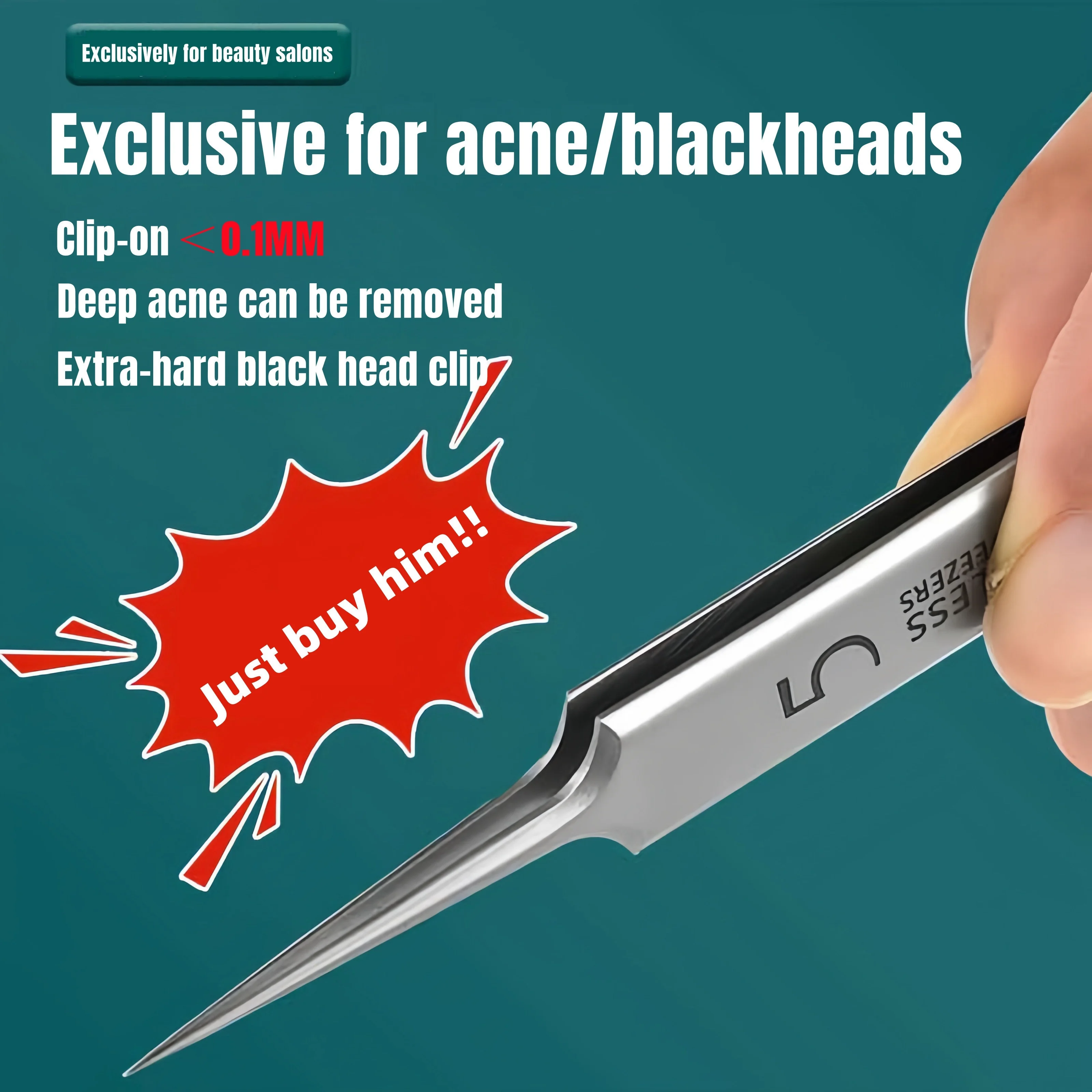 Pimple Extractor Tools, Blackhead Remover, Pimple Popper, Acne Removal Kit Risk Free Treatment for Blemish,Blackhead Tweezers