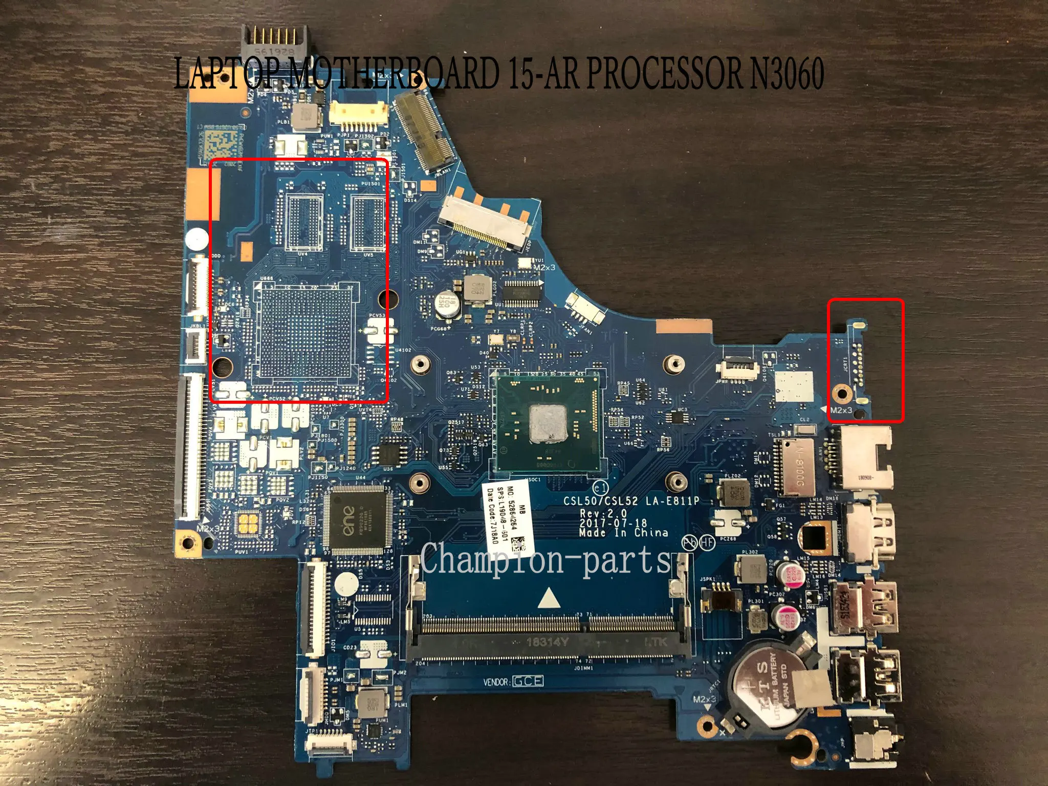 

MLLSE STOCK CSL50 / CSL52 LA-E811P MAINBOARDFOR HP 15-RA 15-BS NOTBEOOK CPU N3710 90 DAYS WARRANTY FAT SHIPPING