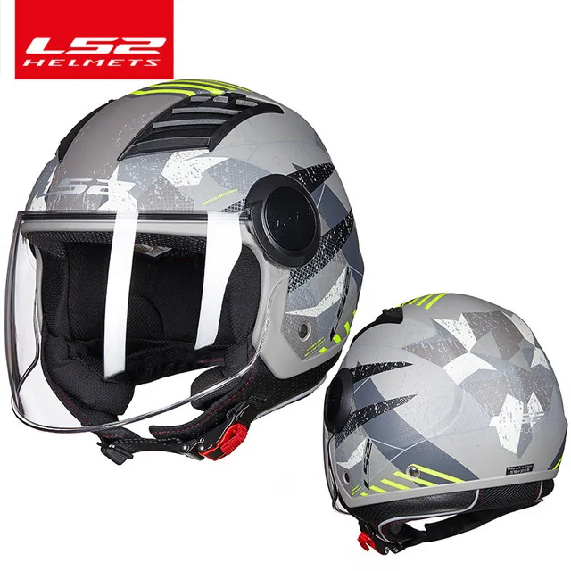 LS2 airflow motorcycle helmet 3/4 open face summer jet scooter half face motorbike helm capacete casco LS2 OF562 vespa helmets