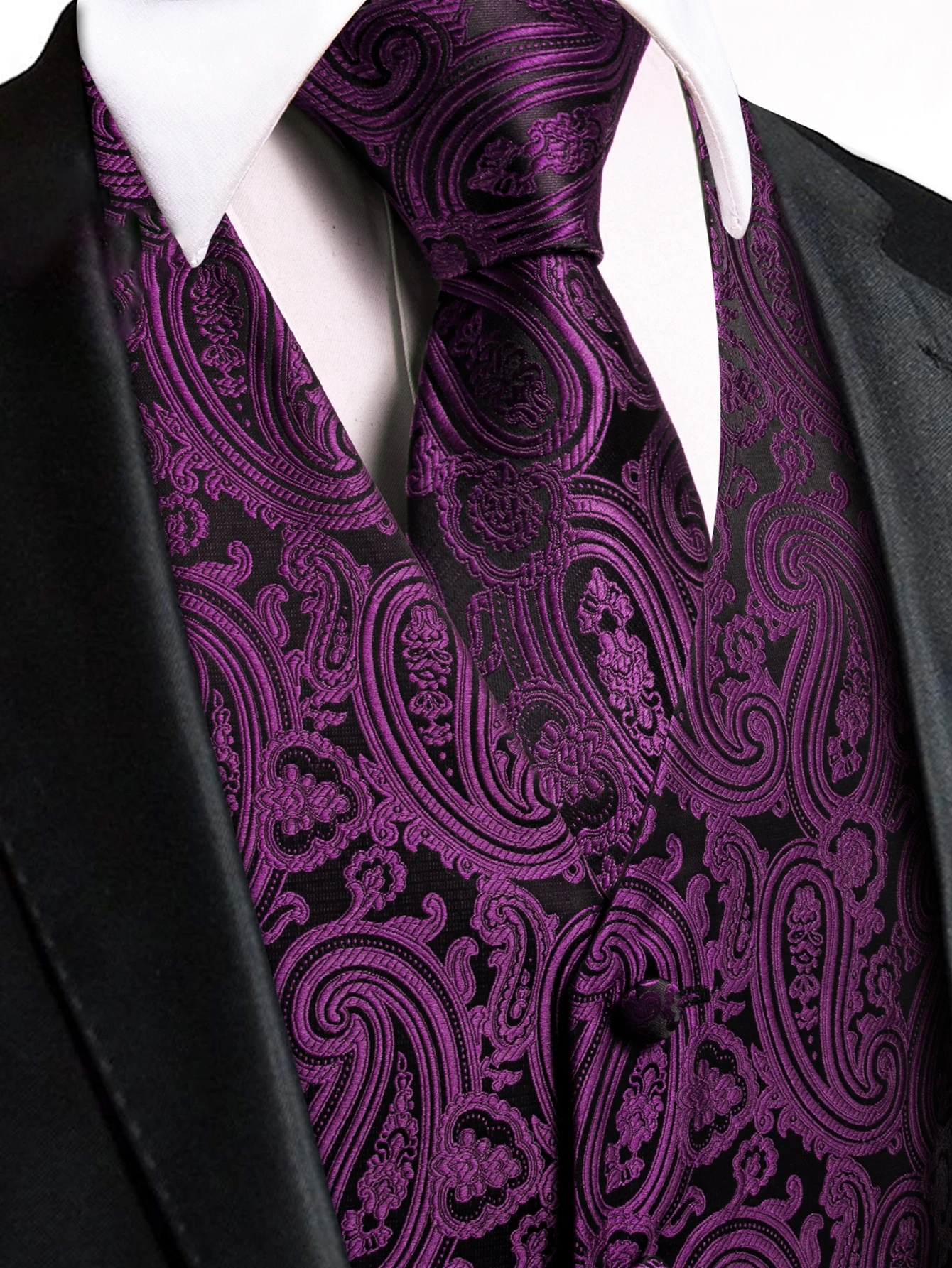 Men Purple Tie Handkerchief Th - Men Formal Wear Purple review and price