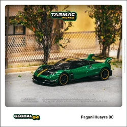 Tarmac Works 1:64 Pagani Huayra BC Green Diecast Model Car