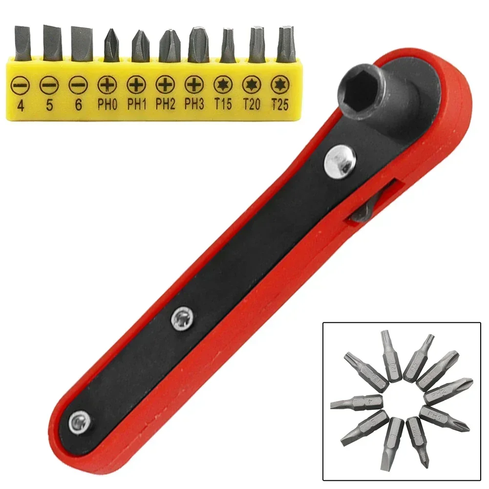 1pc/set Wrench Screwdriver Screwdriver Bits Comfortable Efficient Ratchet Wrench Screwdriver Ergonomics Handle