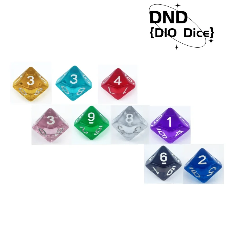 

D10 DND Polyhedral Dice Set for Dungeons and Dragons RPG MTG Role Playing Table Games with Dice Pouch