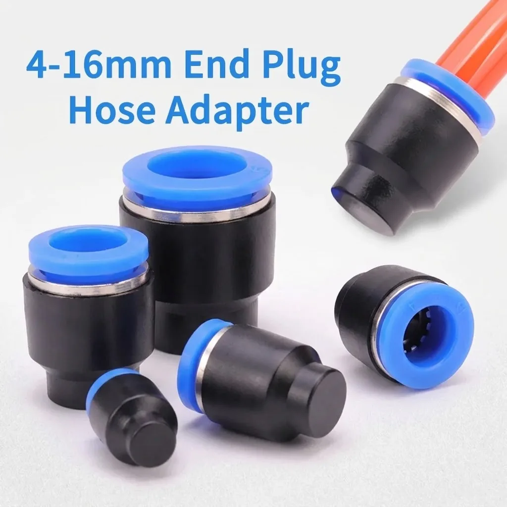 2PCS 4-16mm End Plug Hose DIY Garden Irrigation Pipe Adapter Slip Lock Quick Insert Release Connectors For Pneumatic Tube